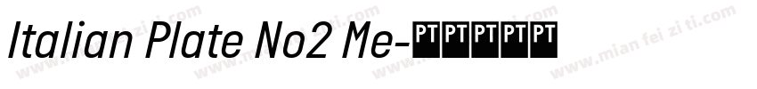 Italian Plate No2 Me字体转换